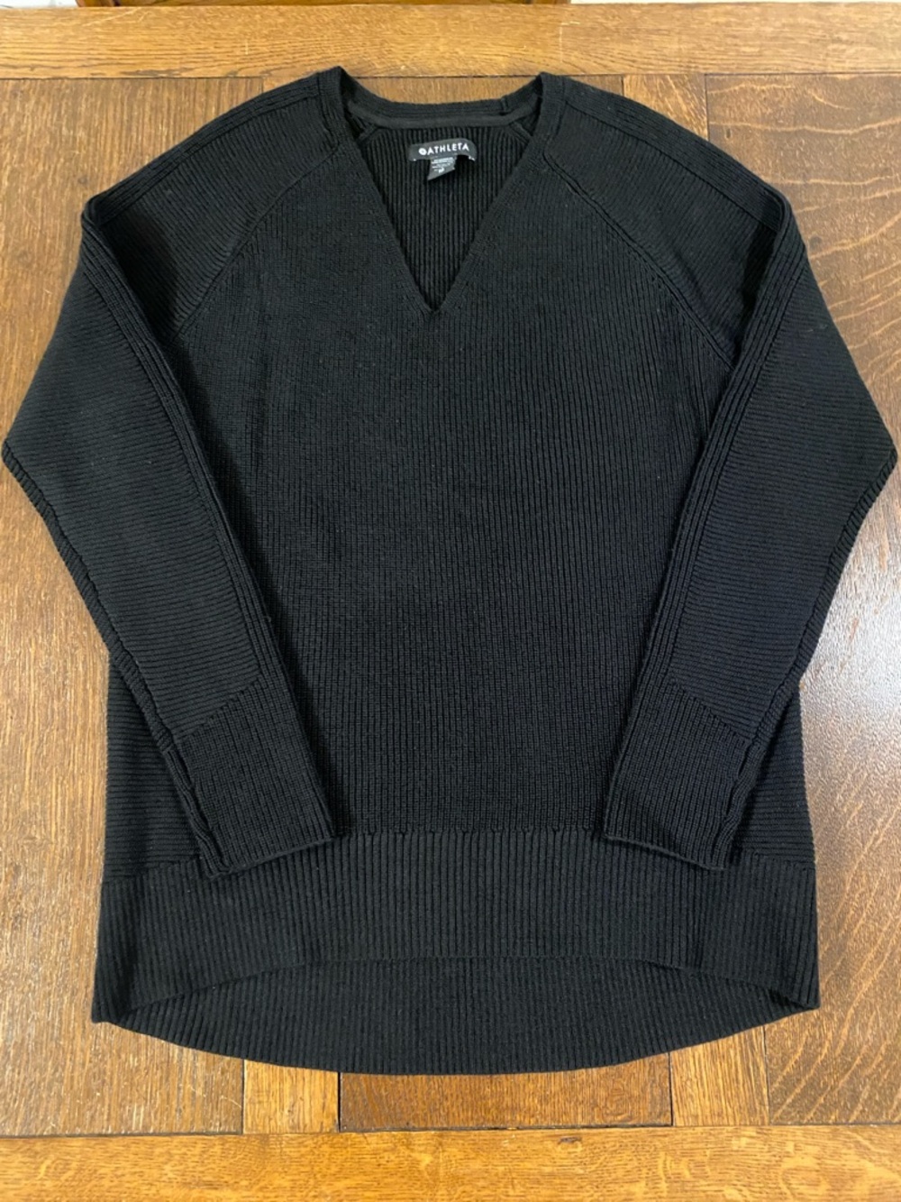 Athleta Women’s Hanover Black V-Neck Sweater. XS